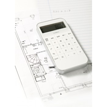 Mobile phone shaped 10 digit calculator, including memory, percentage and square root calculations functions AIV3426-02
