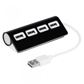 USB 2.0 hub with 4 ports, for charging and data transfer, input DC 5V/1A, output DC 5V/1A AIV3447-03
