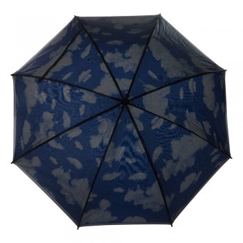 Manual umbrella Manual umbrella, 8 panels, with wooden shaft and tips, underside of canopy can have clouds or rain drops design, velcro closing AIV4184-04