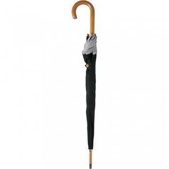 Automatic umbrella Automatic umbrella, 8 panels, wooden shaft, reflective border, push button closing AIV4226-03