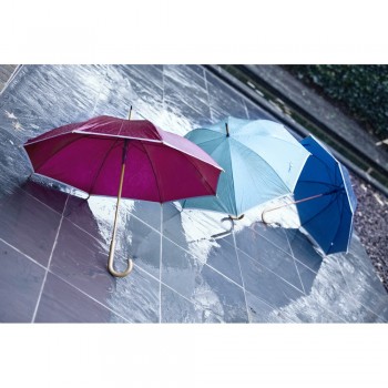 Automatic umbrella Automatic umbrella, 8 panels, wooden shaft, reflective border, push button closing AIV4226-03