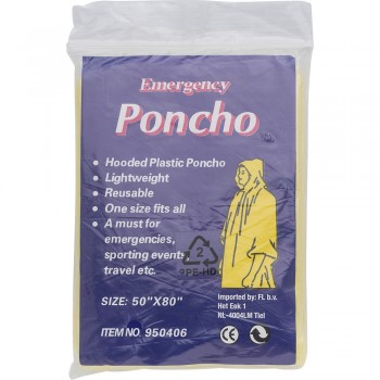 Poncho with hood Foldable translucent poncho in polybag AIV4314-08