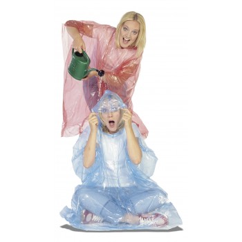 Poncho with hood Foldable translucent poncho in polybag AIV4314-00