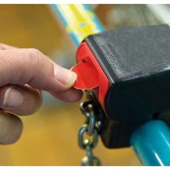 Keyring with shopping cart coin