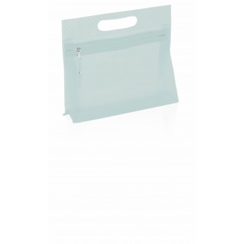 Cosmetic bag with zipped main compartment and cut out handle AIV4728-02