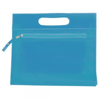 Cosmetic bag with zipped main compartment and cut out handle AIV4728-04