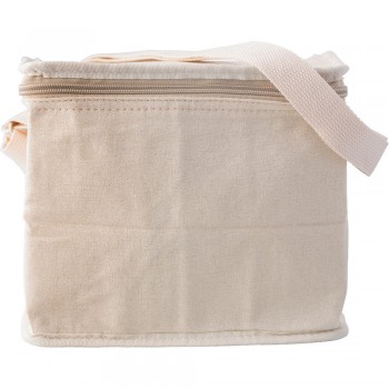 Cotton jute cooler bag Cotton jute cooler bag, aluminum interior, zipped main compartment, strap AIV4890-25