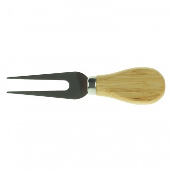 Cheese set in wooden box with lid that can be used as cutting board, cheese knife, fork and waiters knife AIV5094-00