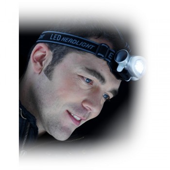 Head torch with 8 LED lights and strap for head adjustment AIV5527/A-32