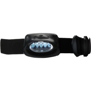 Head torch with 5 LED lights in plastic casing and strap for head adjustment AIV5528-03