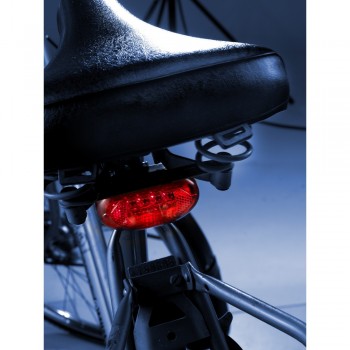 Set of 2 bicycle lights, front light 5 LED with 3 functions and rear red light 4 LED with 7 flashing functions AIV5541-00