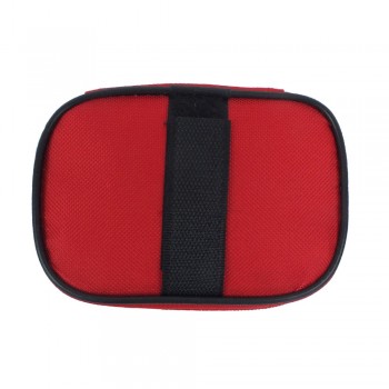 First aid kit in pouch with belt fastening and zipped main compartment, 25 pcs, includes: 10 plasters, 4 alcohol pads, 2 tapes, 2 non-adherent pads, 2 bandages, 2 gauze pads, 2 castile soap towelettes and scissors AIV5593-05