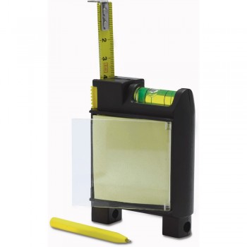 Measuring tape 2 m, spirit level, memo pad, ball pen and belt clip AIV5617/A-03