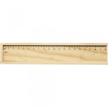 School set, pencil case School set in wooden box with 12 pencils, eraser, pencil sharpener and ruler AIV6128/A-17