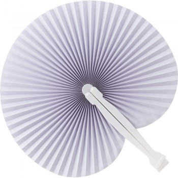 Hand fan with white plastic grip AIV6280-02