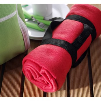 Fleece picnic blanket with nylon handle (unfolded: 160 x 125 cm) AIV6327-11