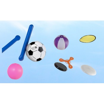 Inflatable beach ball (panel: 12 x 30 cm, circuit of the inflated ball: ca. 81 cm) AIV6338/A-13
