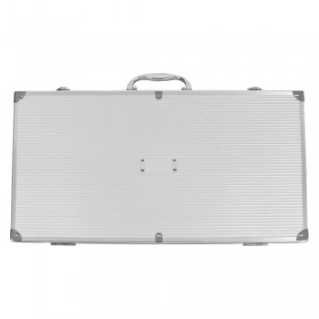 Barbecue set in aluminium case, includes: 8 skewers, 4 spits, brush, soft brush, carving knife, carving fork, spatula with cutting knife and tongs AIV6394-32