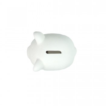 Piggy bank for painting, paints and brush Plaster piggy bank with wooden brush and 5 paints AIV6453-02