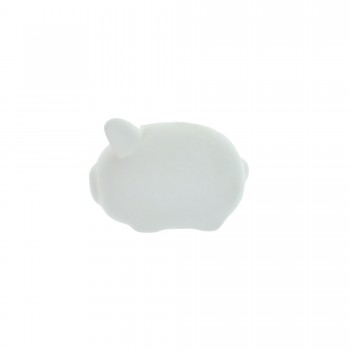 Piggy bank for painting, paints and brush Plaster piggy bank with wooden brush and 5 paints AIV6453-02