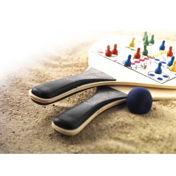 Game set in black nylon case: beach game, ludo and chess game AIV6520-00