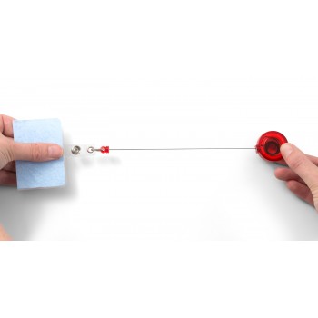 Ski pass holder with retractable cord approx. 80 cm and belt clip AIV6528-03