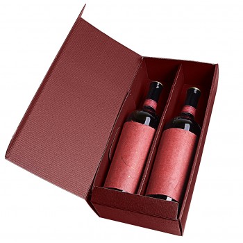 Exclusive wine carton 2 el. | Reid Exclusive wine carton 2 el. with removable divider, box with front opening (made in Europe) AIV6602-12