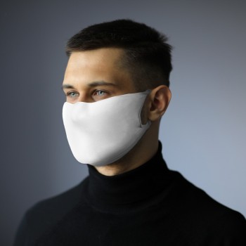 Reusable face mask with silver ions and place for filter, non-medical, double layer, made of 100% polyamide 250 g/m2, silver ions last up to 20 washes, washing temperature up to 90 degrees Celsius, OEKO-TEX certificate standard 100 (made in Europe) AIV699