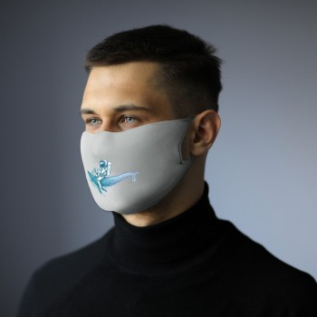 Reusable face mask with silver ions and place for filter, non-medical, double layer, made of 100% polyamide 250 g/m2, silver ions last up to 20 washes, washing temperature up to 90 degrees Celsius, OEKO-TEX certificate standard 100 (made in Europe) AIV699
