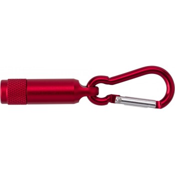 Keyring with carabiner, LED light Mini torch 1 LED with carabiner AIV7255-05