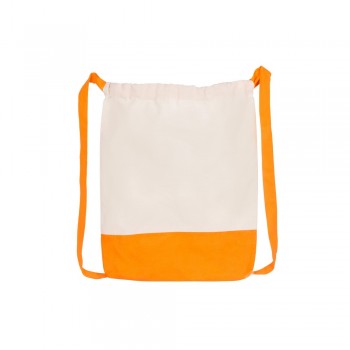 Double coloured cotton sack with wide shoulder straps AIV7325-07