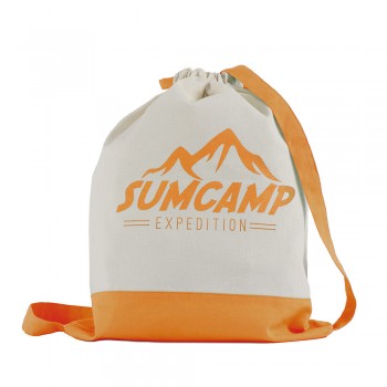 Double coloured cotton sack with wide shoulder straps AIV7325-07