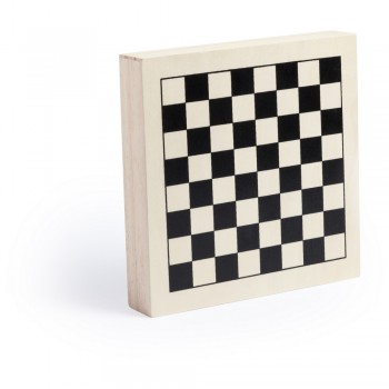 Set of 4 games in wooden box, chess, checkers, domino and mikado AIV7364-17