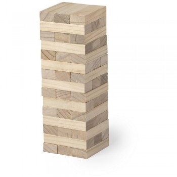 Wooden skill game Wooden skill game, 45 pcs, in cotton drawstring bag AIV7397-16