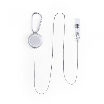 Ski pass with retractable cord 65 cm, carabiner hook AIV7398-02