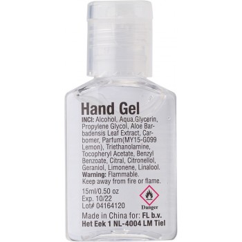 Hand gel with moisturizers with 62% alcohol, 15 ml AIV7503-00