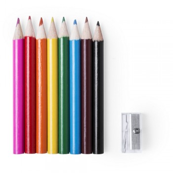 School set, pencil case School set, pencil case with zipped main compartment and carabiner, 8 crayons and pencil sharpener AIV7820-02