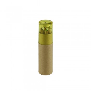 Colour pencil set, pencil sharpener | Foster Set of 6 colour pencils with pencil sharpener AIV7831-08