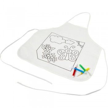 Kitchen apron for colouring, felt tip pens Kitchen apron for colouring, 4 felt tip pens included AIV7845-02