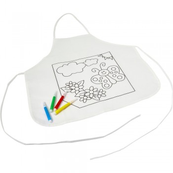 Kitchen apron for colouring, felt tip pens Kitchen apron for colouring, 4 felt tip pens included AIV7845-02
