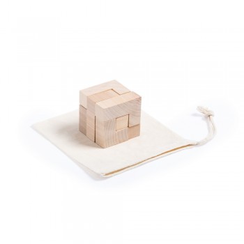 Wooden skill game, 7 pcs Wooden skill game, 7 pcs, in drawstring bag AIV8087-00