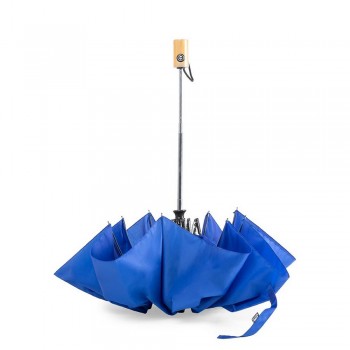 RPET automatic umbrella, foldable RPET automatic umbrella, windproof, foldable, 8 panels, wooden handle AIV8294-11