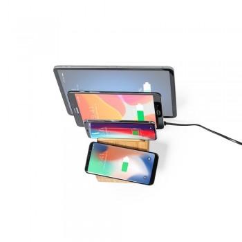 Bamboo wireless charger 10W, phone stand, tablet stand