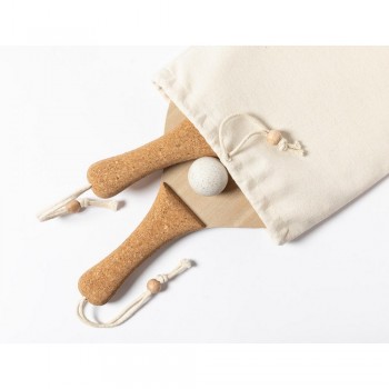 Beach game, tennis Beach game, tennis, cork and wood rackets, ball included AIV8348-00