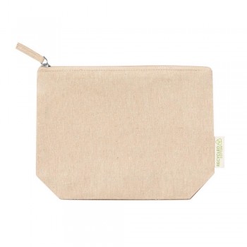Recycled cotton cosmetic bag, zipped main compartment AIV8378-00