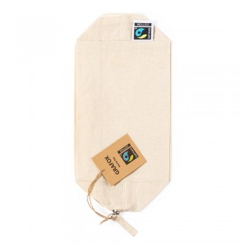 Cotton cosmetic bag with handle, zipped main compartment AIV8383-00