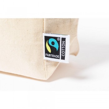 Cotton cosmetic bag with handle, zipped main compartment AIV8383-00