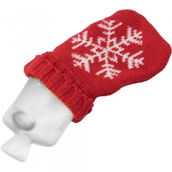 Self heating pad warm water bag, packed in knitted sleeve AIV8491-05