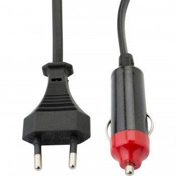 Mini fridge with space for 6 cans, voltage: DC 12V AC 100-240V, cooling capacity of - 20 to -25°C below ambient temperature (lowest temperature approx. -2°C) and heating capacity of 50°C, not for the UK or Ireland AIV8570-02