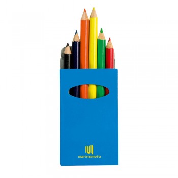 Colour pencil set Colour pencil set in shiny finish box with window, 6 pcs AIV8605-04